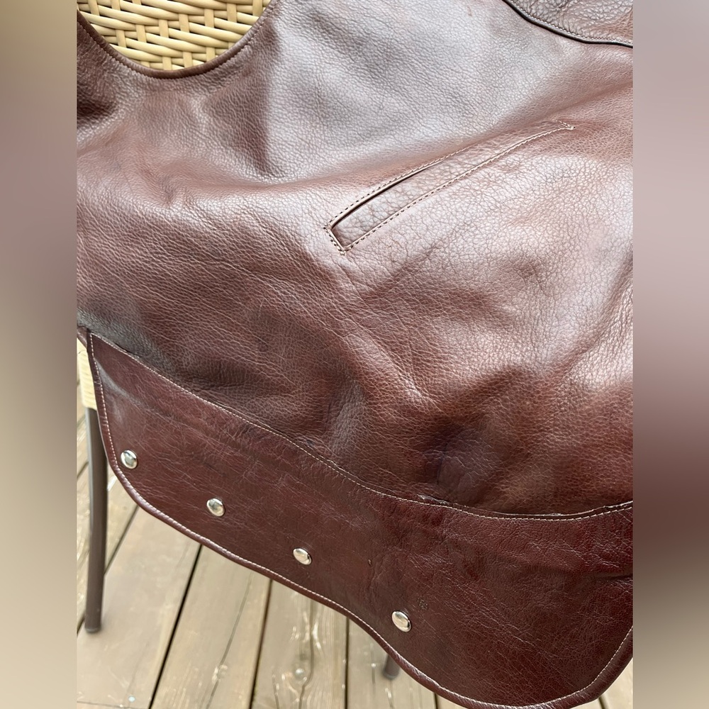 Coronado Bison Leather Laredo Concealed Carry Western Vest Brown Handmade Retro - Picture 10 of 16